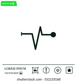 Heart beat, cardiogram. Pulse icon