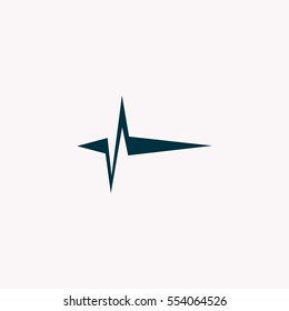 Heart beat, cardiogram. Pulse icon