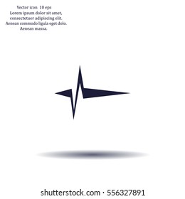 Heart beat, cardiogram. Pulse icon