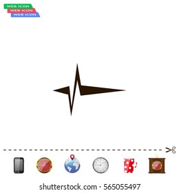 Heart beat, cardiogram. Pulse icon