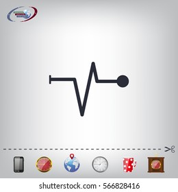 Heart beat, cardiogram. Pulse icon
