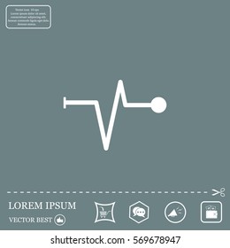 Heart beat, cardiogram. Pulse icon