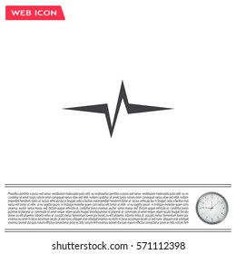 Heart beat, cardiogram. Pulse icon