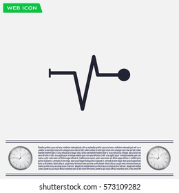 Heart beat, cardiogram. Pulse icon
