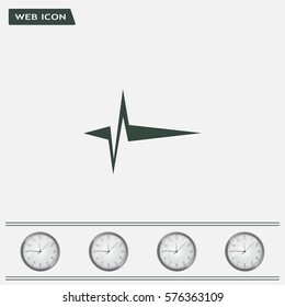 Heart beat, cardiogram. Pulse icon