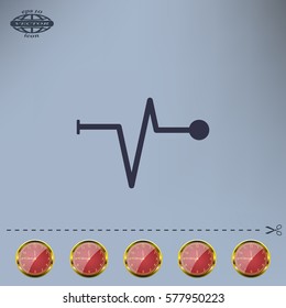 Heart beat, cardiogram. Pulse icon