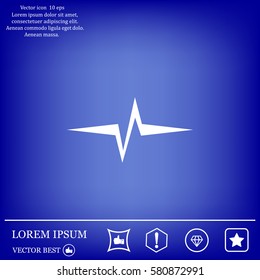 Heart beat, cardiogram. Pulse icon
