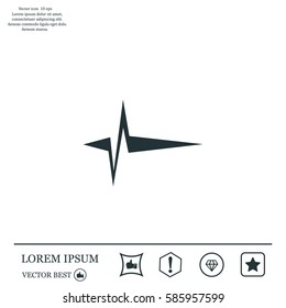 Heart beat, cardiogram. Pulse icon