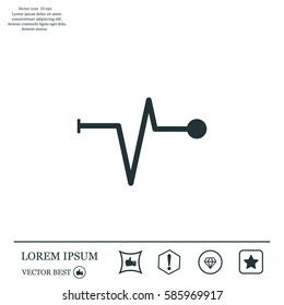 Heart beat, cardiogram. Pulse icon