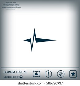 Heart beat, cardiogram. Pulse icon