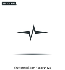 Heart beat, cardiogram. Pulse icon
