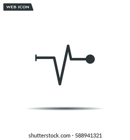 Heart beat, cardiogram. Pulse icon