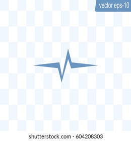 Heart beat, cardiogram. Pulse icon