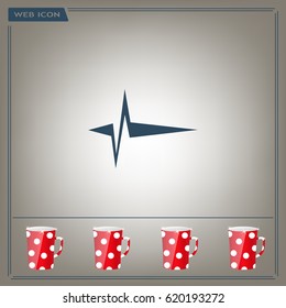 Heart beat, cardiogram. Pulse icon