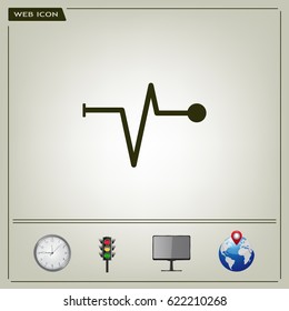 Heart beat, cardiogram. Pulse icon