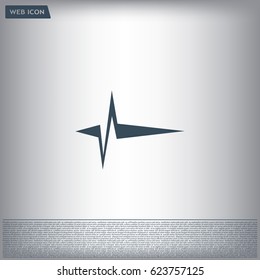 Heart beat, cardiogram. Pulse icon