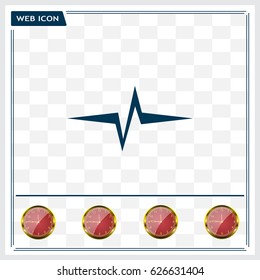 Heart beat, cardiogram. Pulse icon