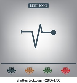 Heart beat, cardiogram. Pulse icon