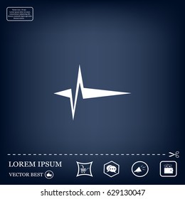 Heart beat, cardiogram. Pulse icon