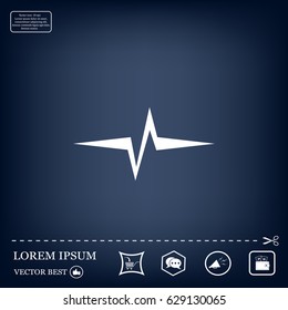 Heart beat, cardiogram. Pulse icon