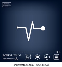 Heart beat, cardiogram. Pulse icon