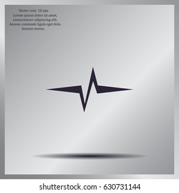Heart beat, cardiogram. Pulse icon