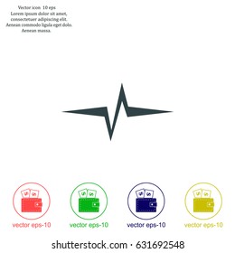 Heart beat, cardiogram. Pulse icon