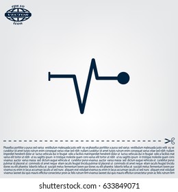 Heart beat, cardiogram. Pulse icon