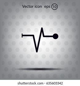 Heart beat, cardiogram. Pulse icon