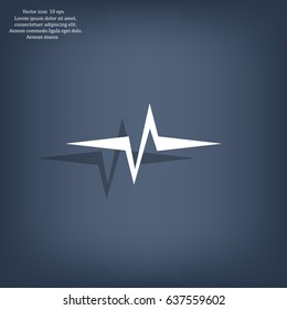 Heart beat, cardiogram. Pulse icon