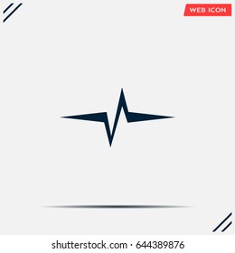 Heart beat, cardiogram. Pulse icon
