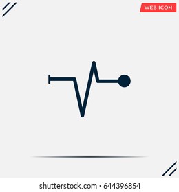 Heart beat, cardiogram. Pulse icon