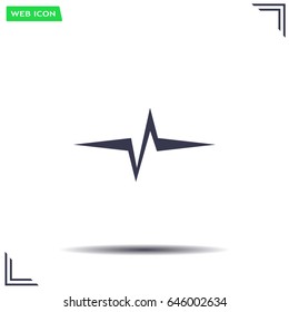 Heart beat, cardiogram. Pulse icon