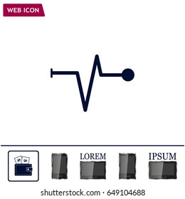 Heart beat, cardiogram. Pulse icon