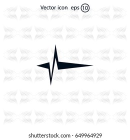 Heart beat, cardiogram. Pulse icon