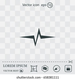Heart beat, cardiogram. Pulse icon