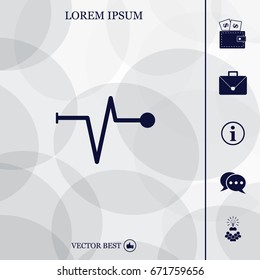 Heart beat, cardiogram. Pulse icon