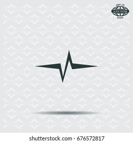 Heart beat, cardiogram. Pulse icon