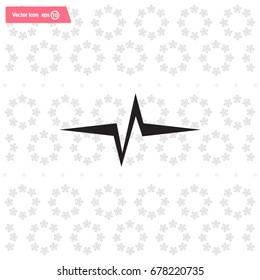 Heart beat, cardiogram. Pulse icon