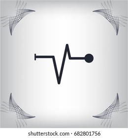 Heart beat, cardiogram. Pulse icon