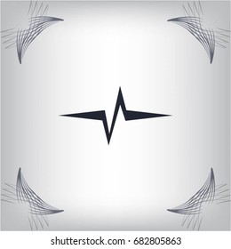 Heart beat, cardiogram. Pulse icon
