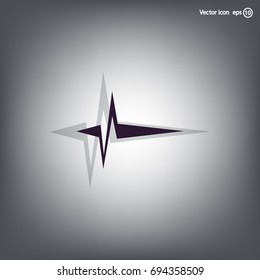 Heart beat, cardiogram. Pulse icon
