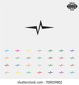 Heart beat, cardiogram. Pulse icon