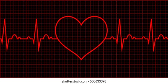 Heart beat cardiogram. Sign Cardiac cycle. Vector logo for web design, mobile and infographics. Vector illustration eps10. RGB color model