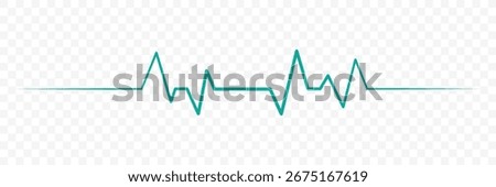 Heart beat cardiogram vector. Heart beat icon. heart rhythm illustration. 