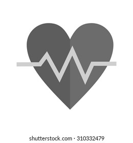 Heart beat, heart, ecg icon vector image. Can also be used for healthcare and medical. Suitable for mobile apps, web apps and print media.