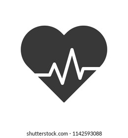 heart beat ecg line, healthcare and medical related solid icon