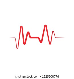 Heart beat ekg graphic design template vector illustration