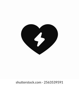 heart beat energy icon sign vector