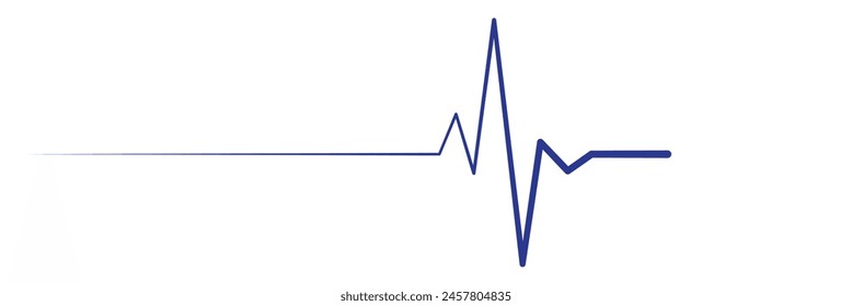 Heart beat graph, heartbeat red line vector, pulse red vector, EKG cardio line red vector illustration isolated on white background.